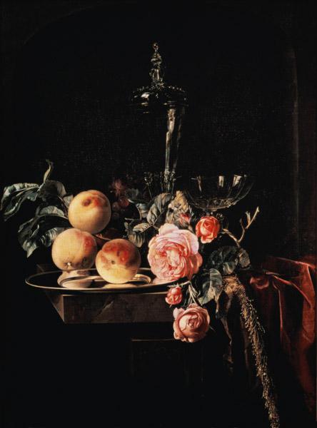 Rosen und Pfirsiche