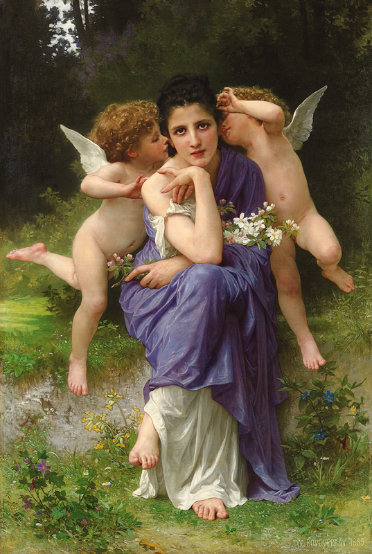 Frühlingsmelodie von William Adolphe Bouguereau