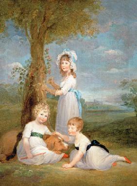 The Earl of Lincoln, Lady Anna Maria and Lady Charlotte Pelham Clinton, the Children of the 4th Duke