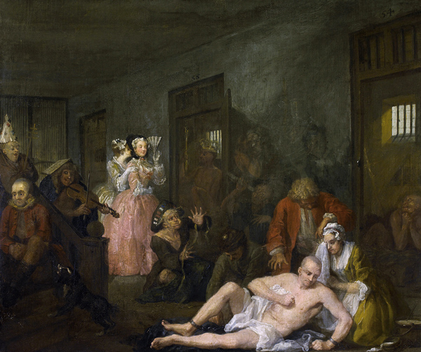 Das Irrenhaus von William Hogarth