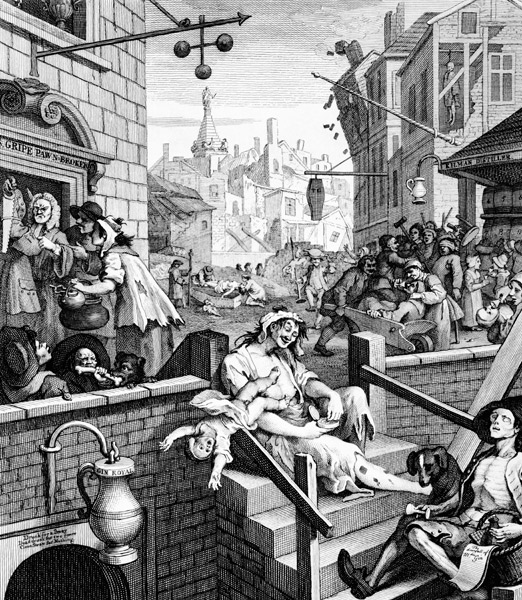 Gin Lane von William Hogarth