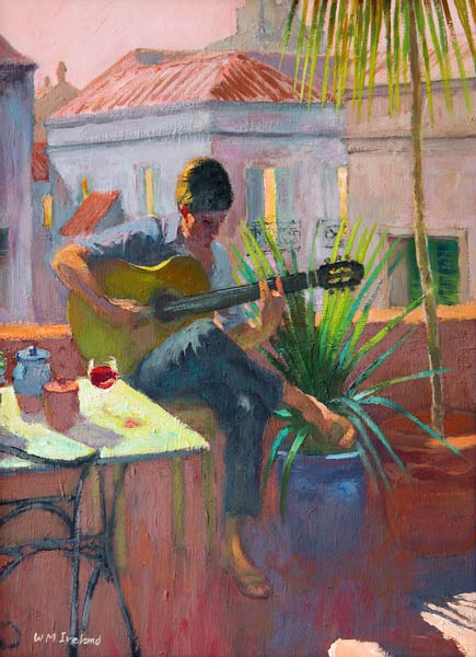 Evening Rooftop (oil on board)  von William  Ireland