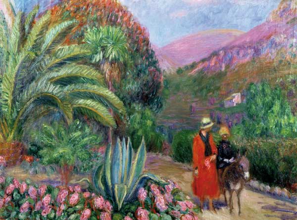 Woman with Child on a Donkey von William J. Glackens