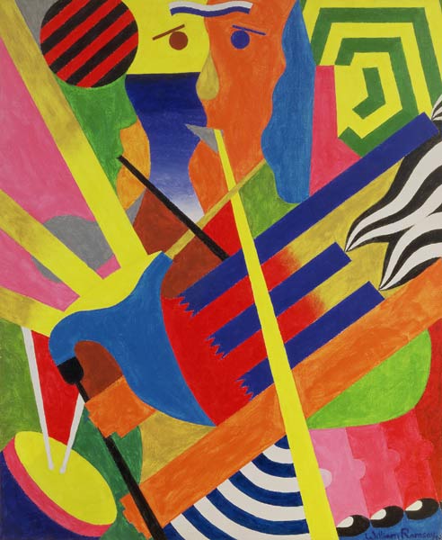 The Pipe Band, 1990 (acrylic on board)  von William  Ramsay