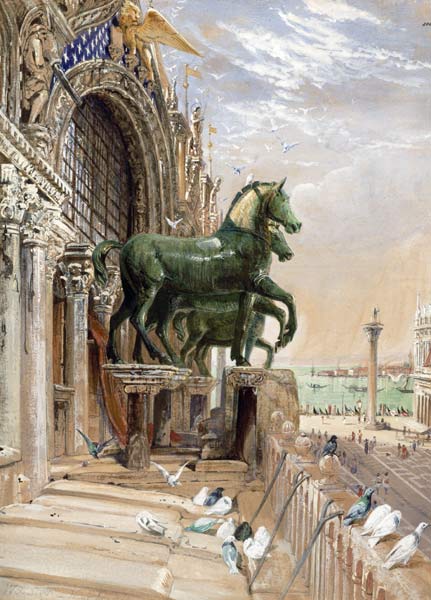 Upper portion of the facade of St. Mark's Church von William Scott