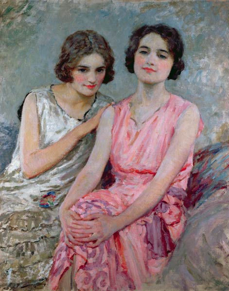 Two Young Women Seated  von William Henry Margetson