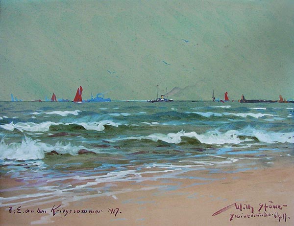 Kriegssommer 1917 in Swinemünde von Willy Stöwer