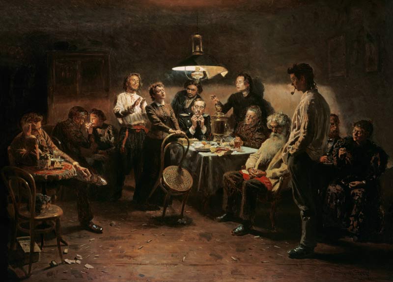 Geselliger Abend von Wladimir Jegorowitsch Makowski