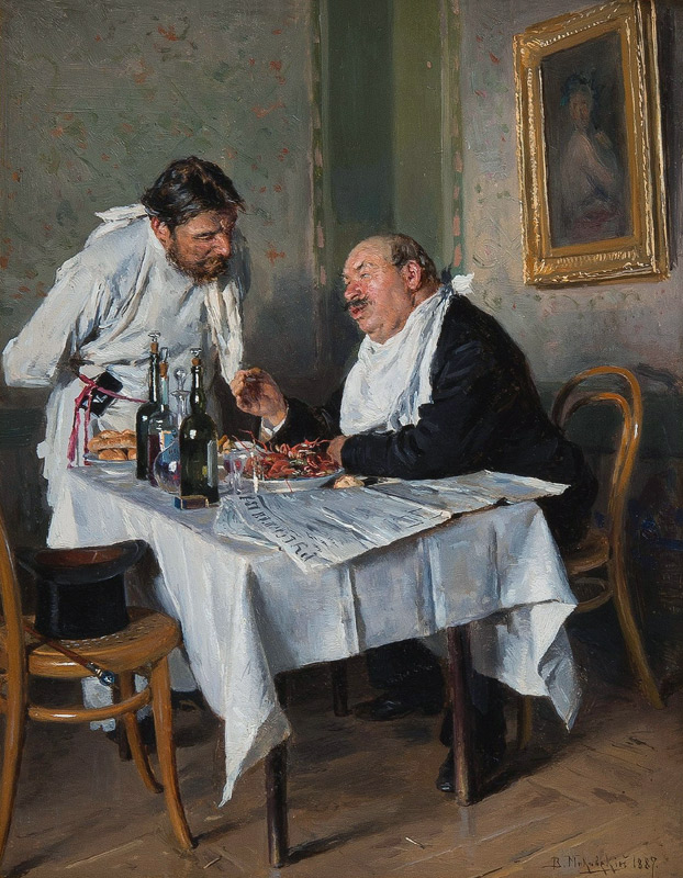 Im Restaurant von Wladimir Jegorowitsch Makowski