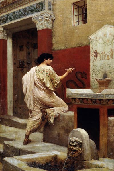 An der Mauer. Pompeji von Wladyslaw Bakalowicz