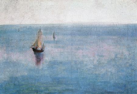 Meereslandschaft mit Segelbooten