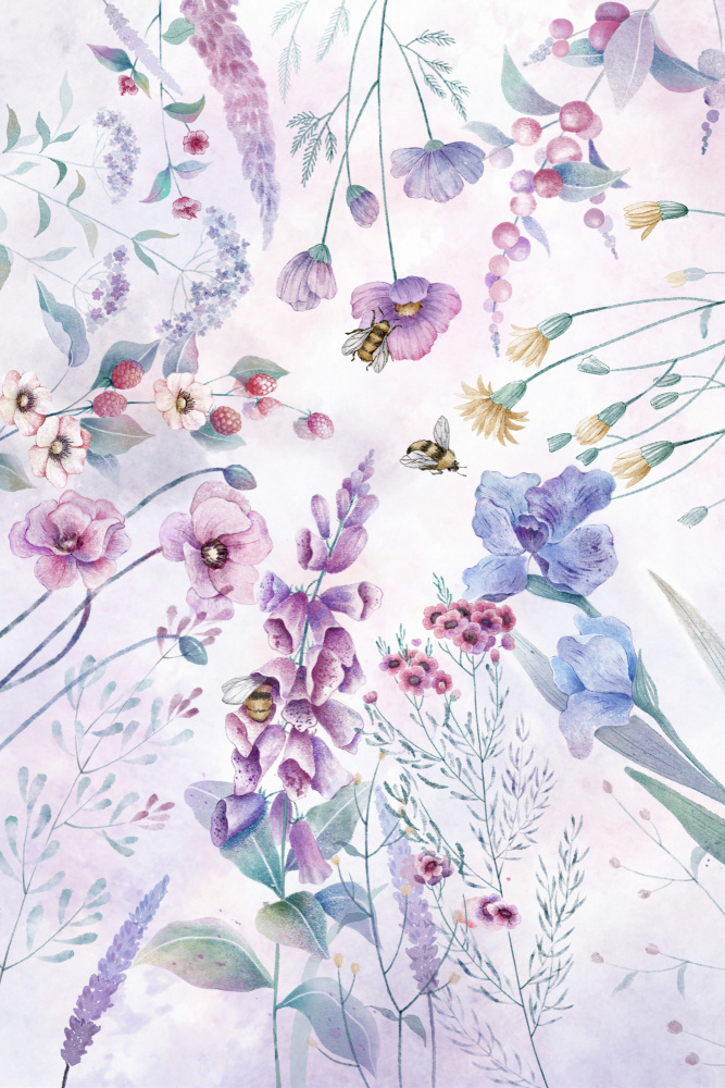 Stunning purple cottage flowers von Xuan Thai