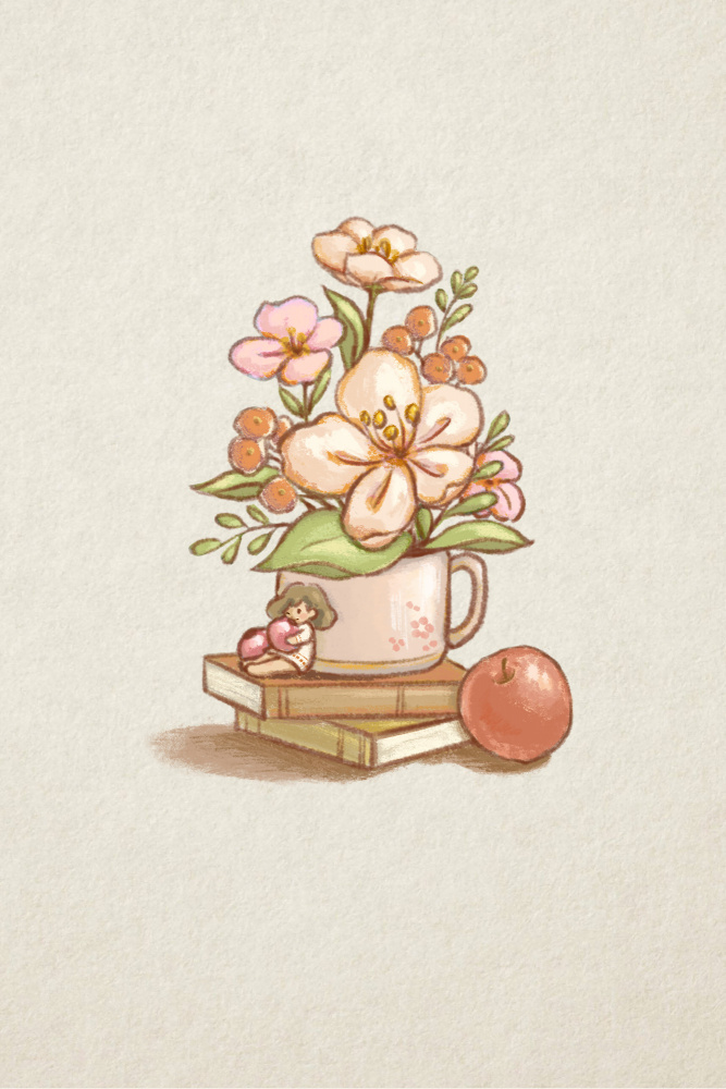 Flowers and Books (1) von Xuan Thai