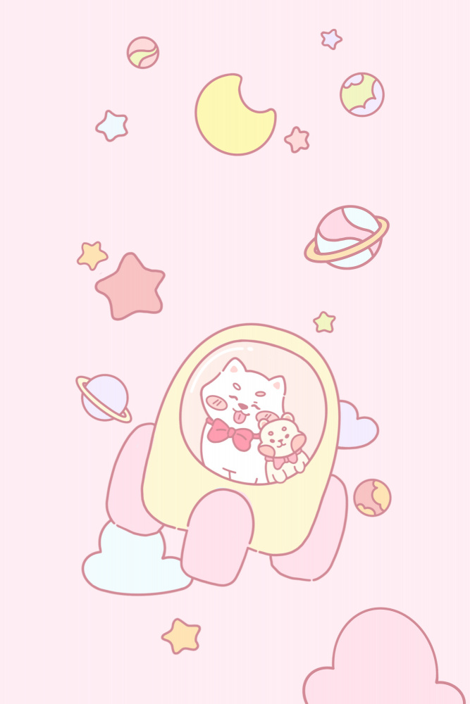 Dog and Hamster in space von Xuan Thai