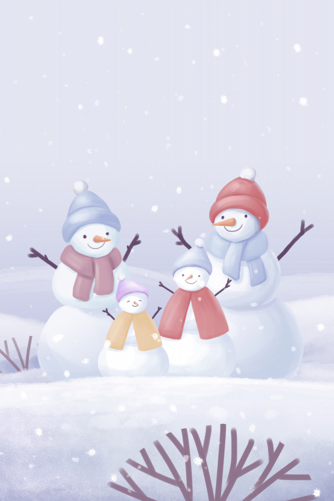 Snowman Family von Xuan Thai