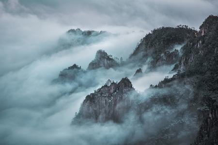 Mount Huang in ink style