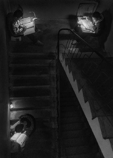 Chinese Students at Night