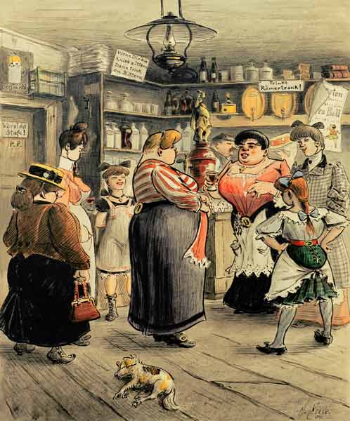 H.Zille, Frauen in der Kneipe von Heinrich Zille